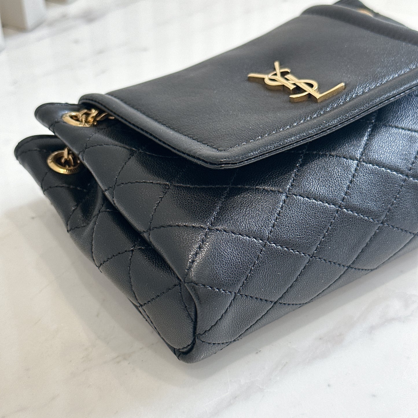 YSL Mini Nolita in Black GHW