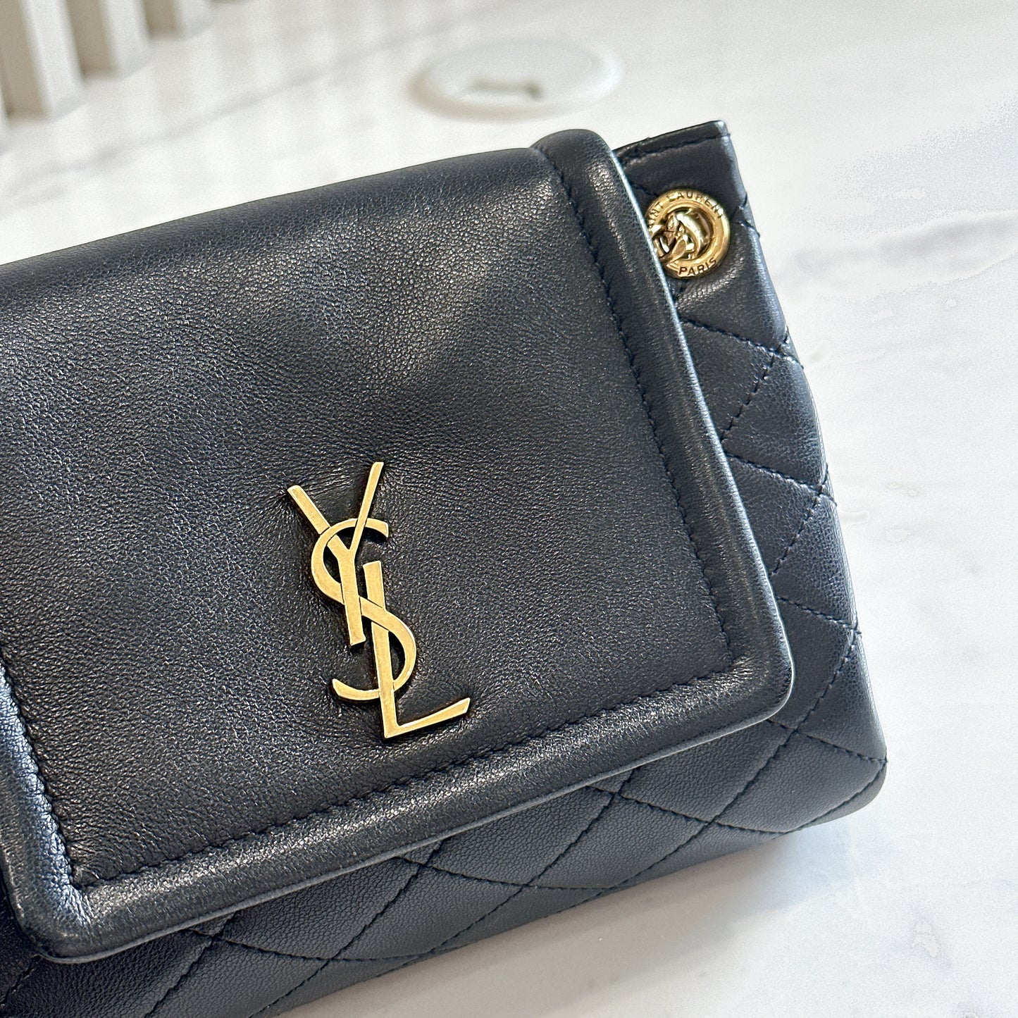 YSL Mini Nolita in Black GHW