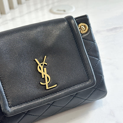 YSL Mini Nolita in Black GHW
