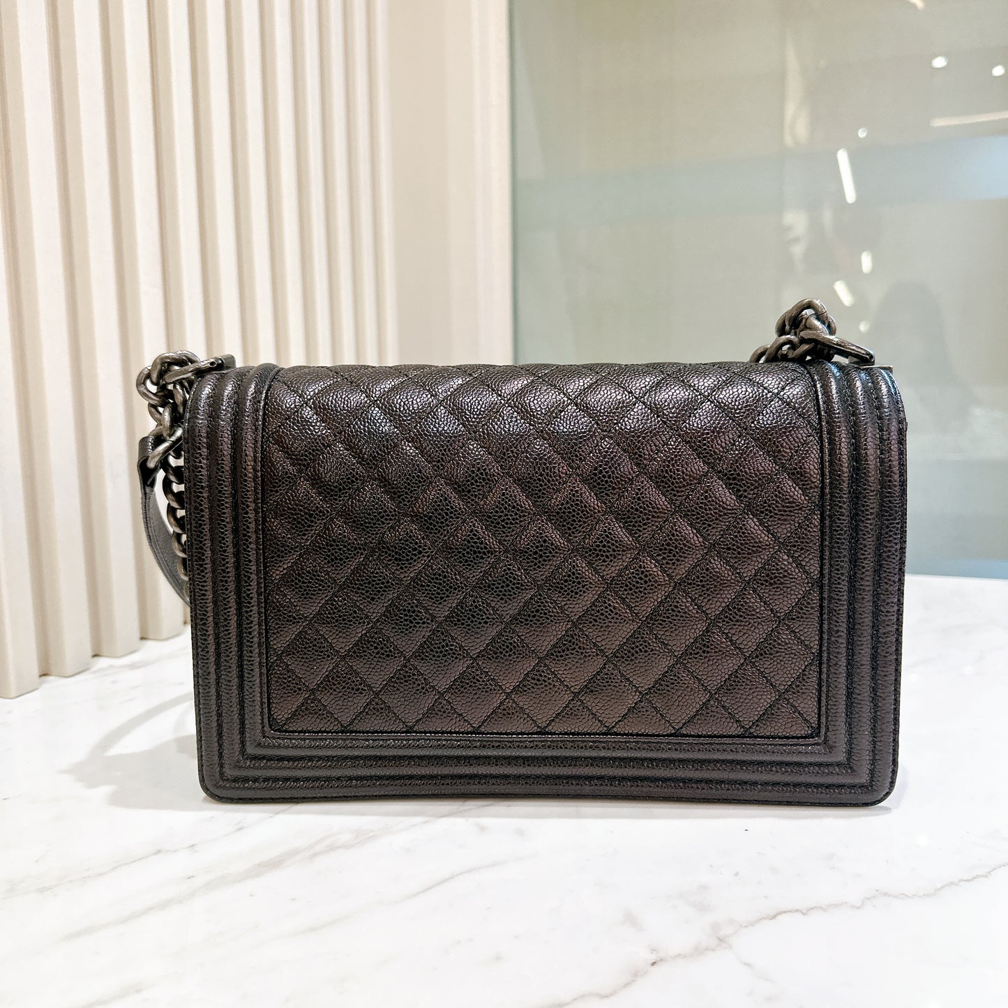 Chanel Boy New Medium in Black Caviar