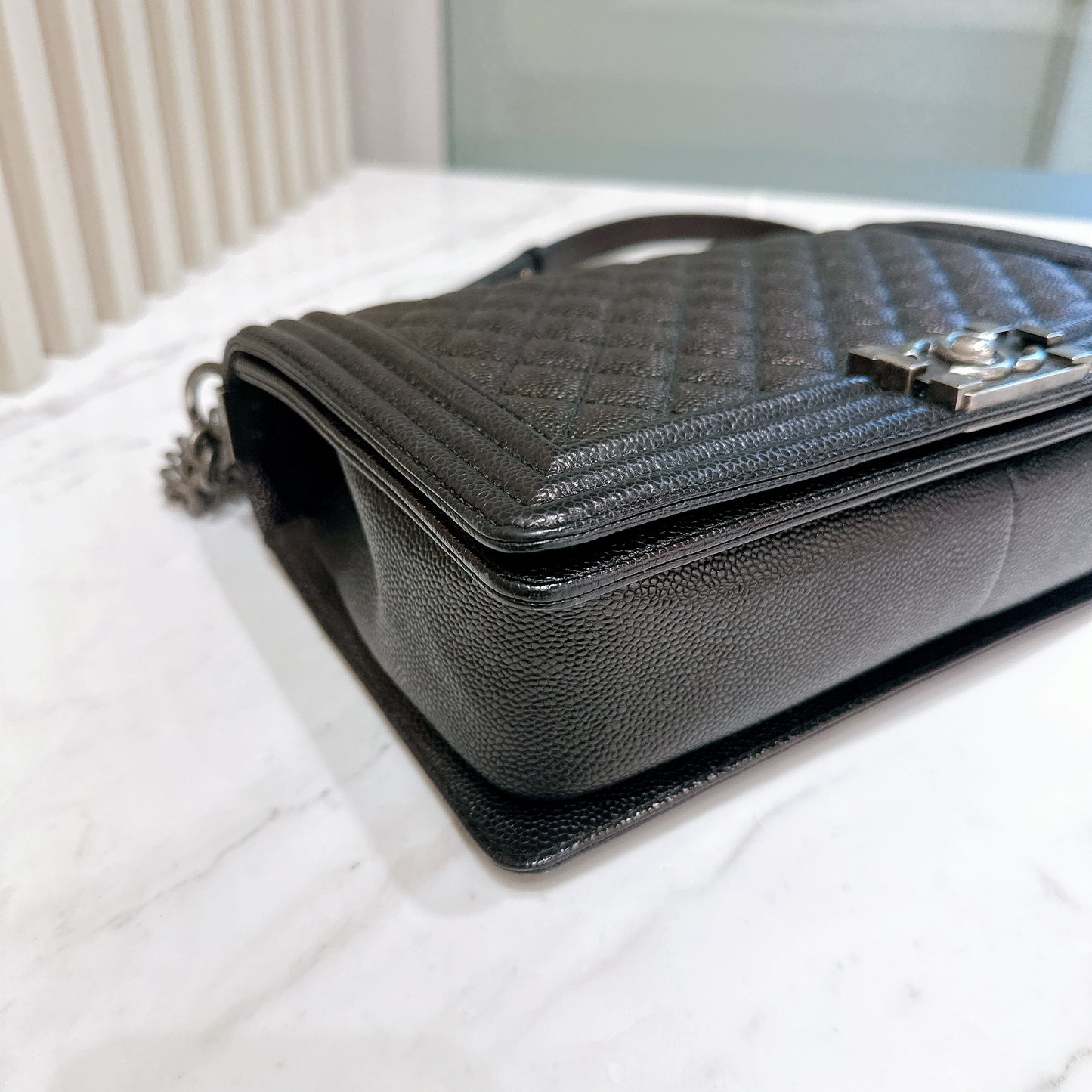 Chanel Boy New Medium in Black Caviar