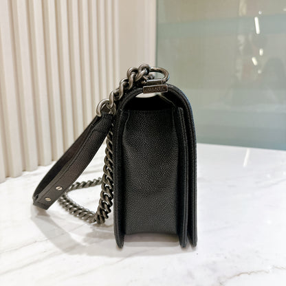 Chanel Boy New Medium in Black Caviar