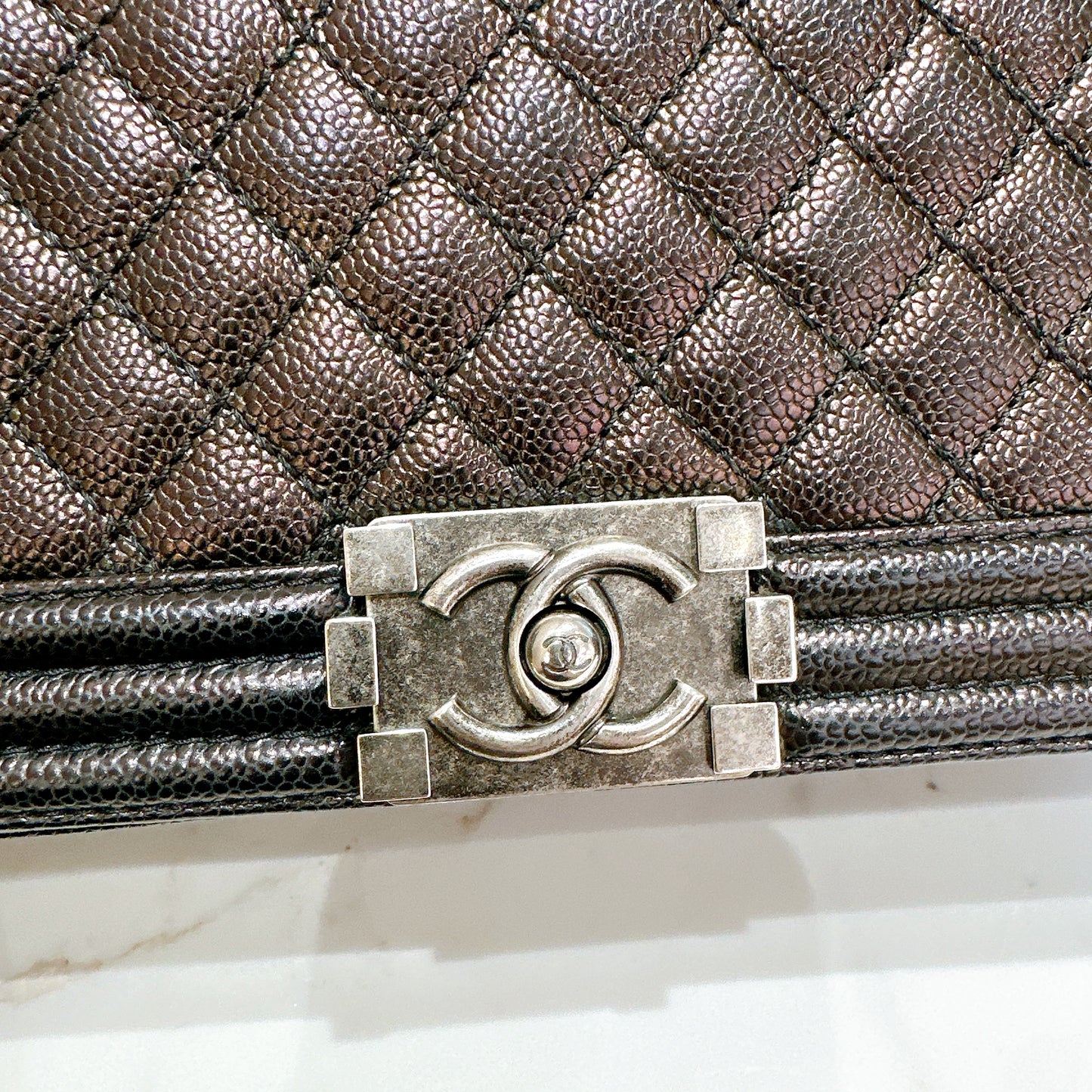 Chanel Boy New Medium in Black Caviar