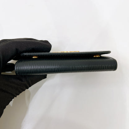 Prada Leather Key Case In Black