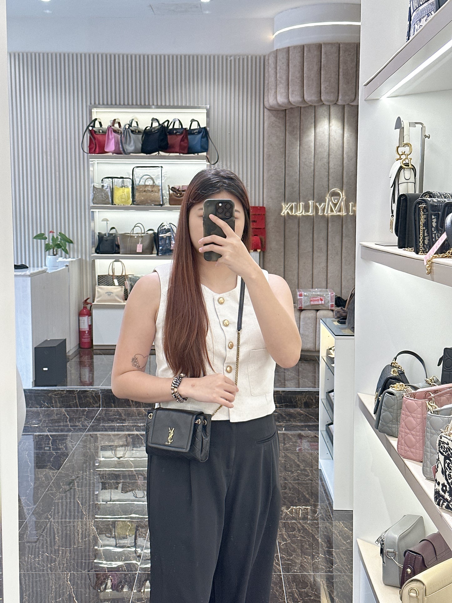 YSL Mini Nolita in Black GHW
