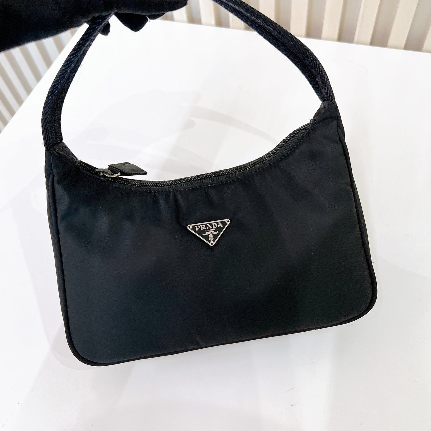 Prada Nylon Hobo Bag in Black