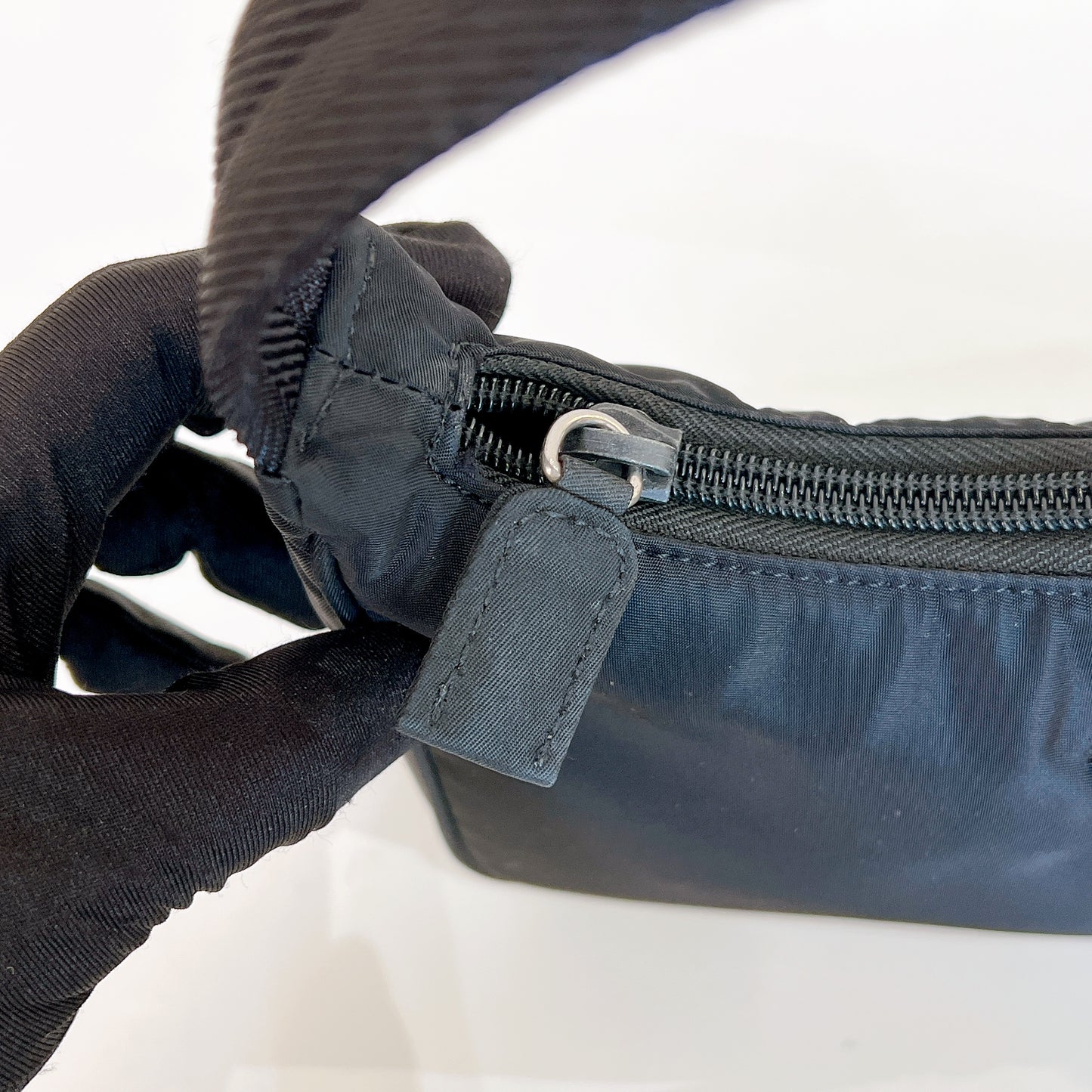 Prada Nylon Hobo Bag in Black