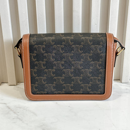 Celine Teen Triomphe in Triomphe Canvas and Calfskin