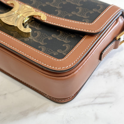 Celine Teen Triomphe in Triomphe Canvas and Calfskin