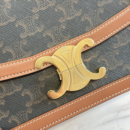 Celine Teen Triomphe in Triomphe Canvas and Calfskin