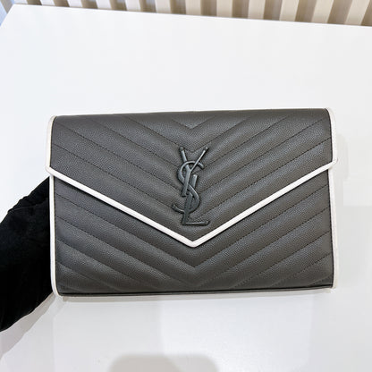 YSL WOC Grey with White Stripe