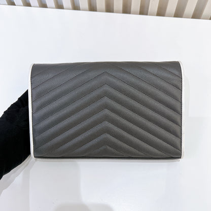 YSL WOC Grey with White Stripe