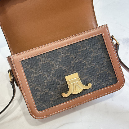 Celine Teen Triomphe in Triomphe Canvas and Calfskin