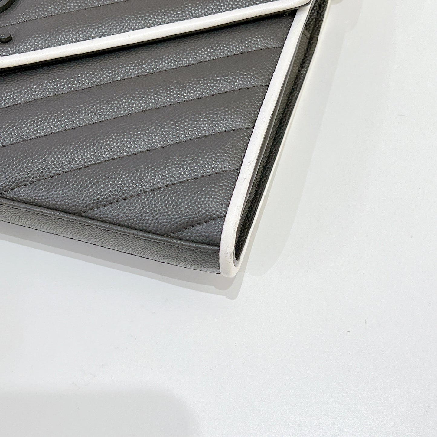 YSL WOC Grey with White Stripe