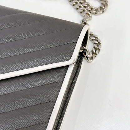 YSL WOC Grey with White Stripe
