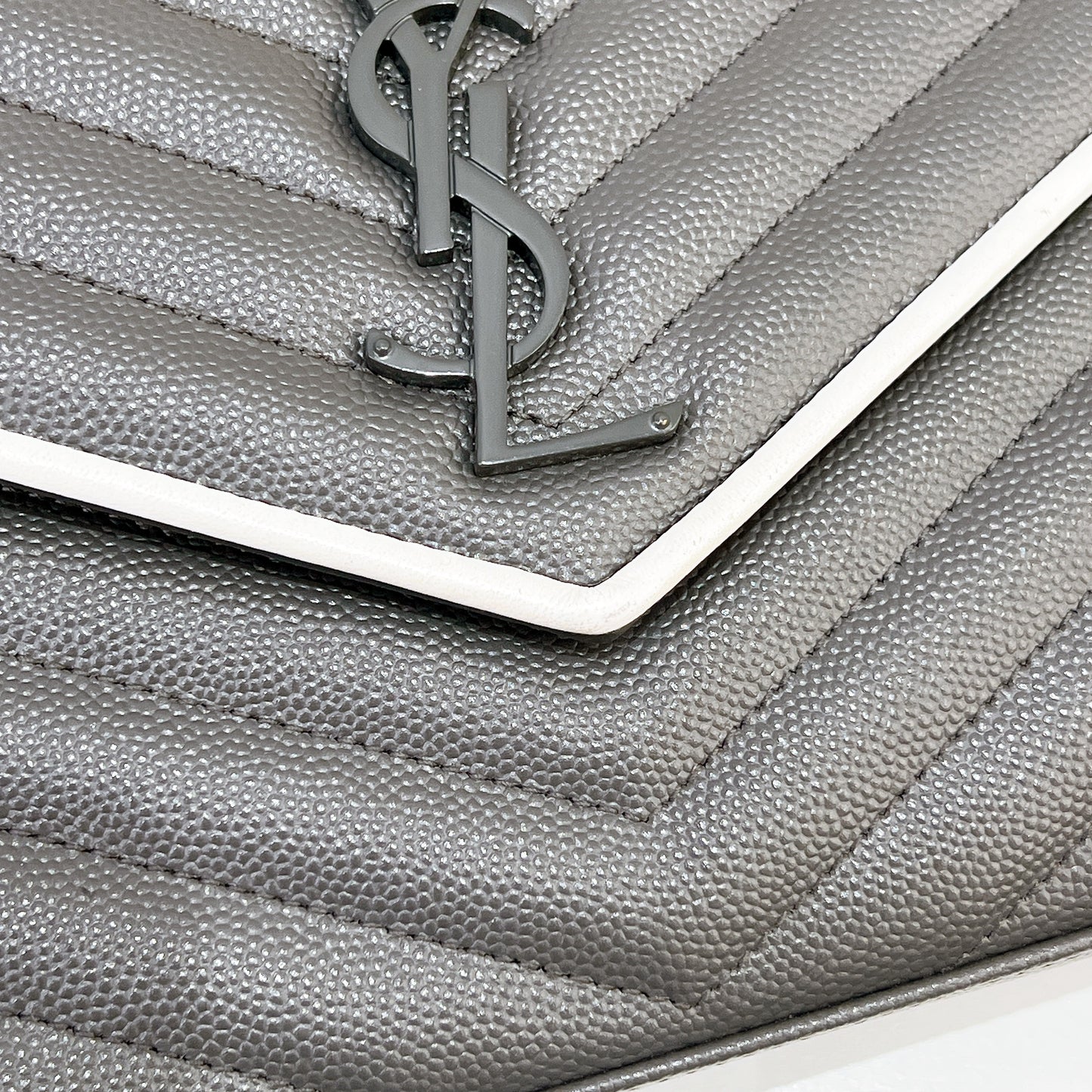 YSL WOC Grey with White Stripe