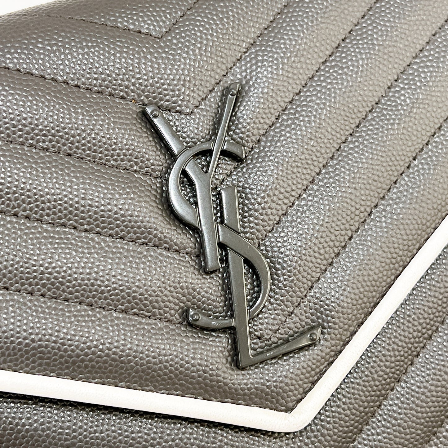 YSL WOC Grey with White Stripe