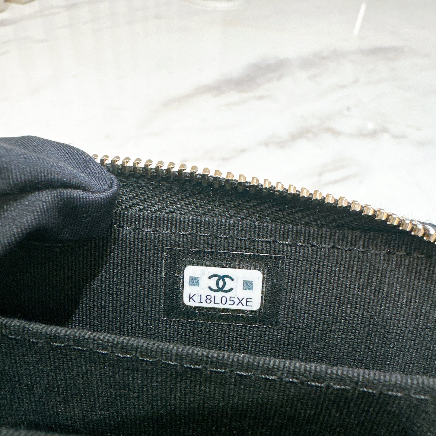 Chanel Boy Zip Around Coin Purse in Black Caviar
