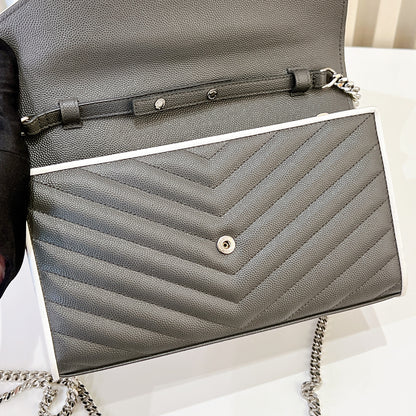 YSL WOC Grey with White Stripe