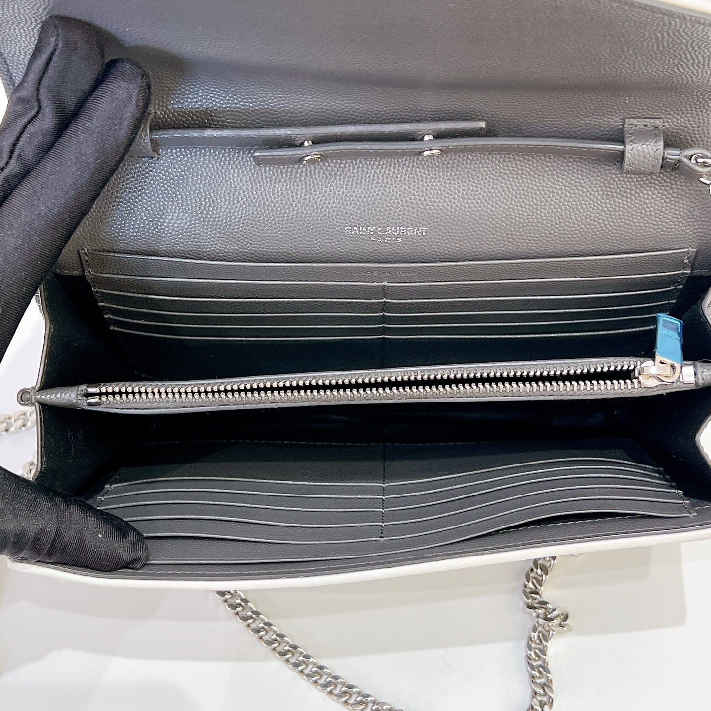 YSL WOC Grey with White Stripe