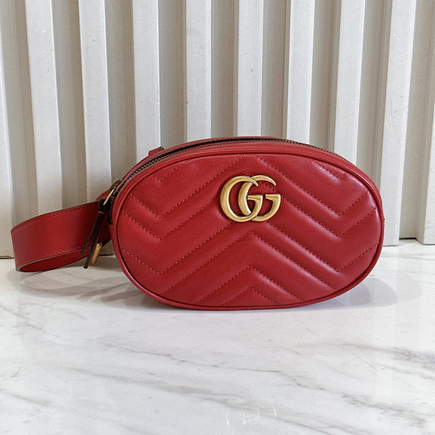 Gucci Marmont Belt Bag in Red