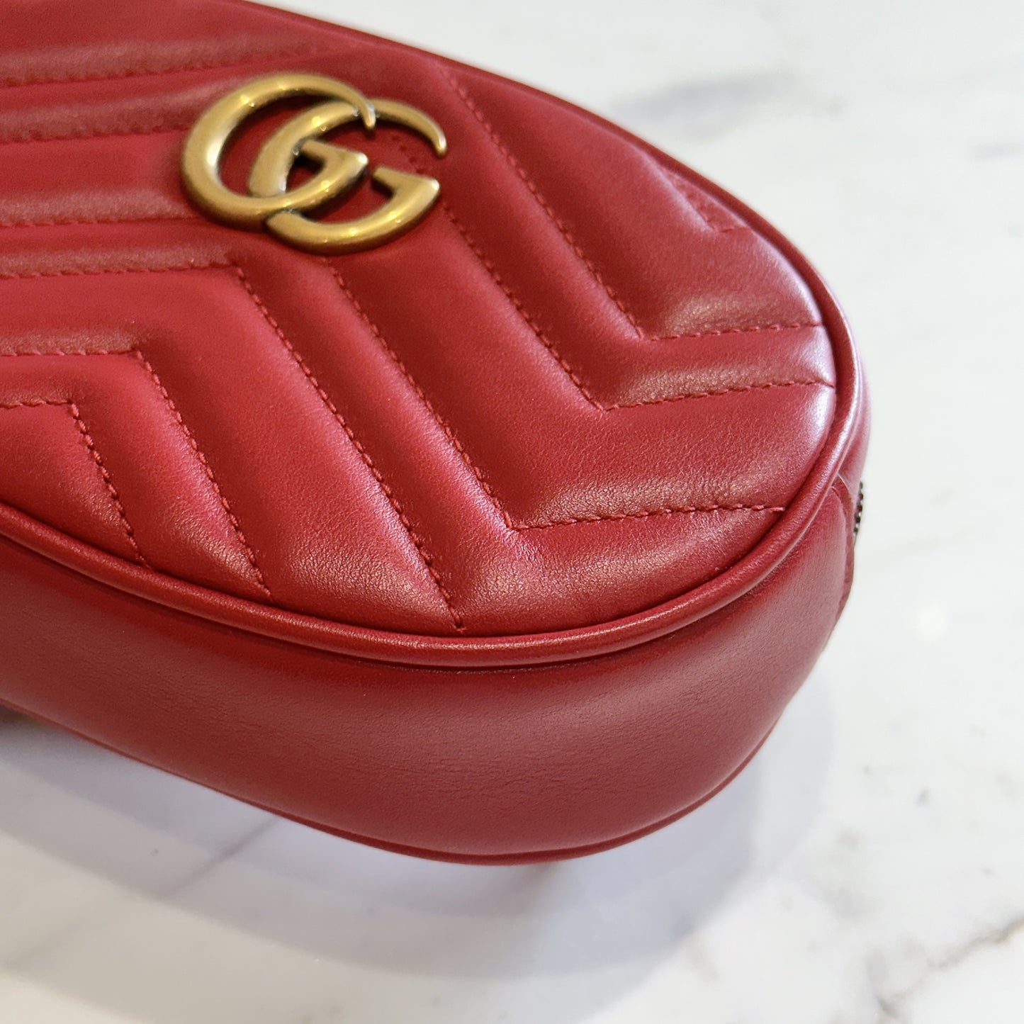 Gucci Marmont Belt Bag in Red