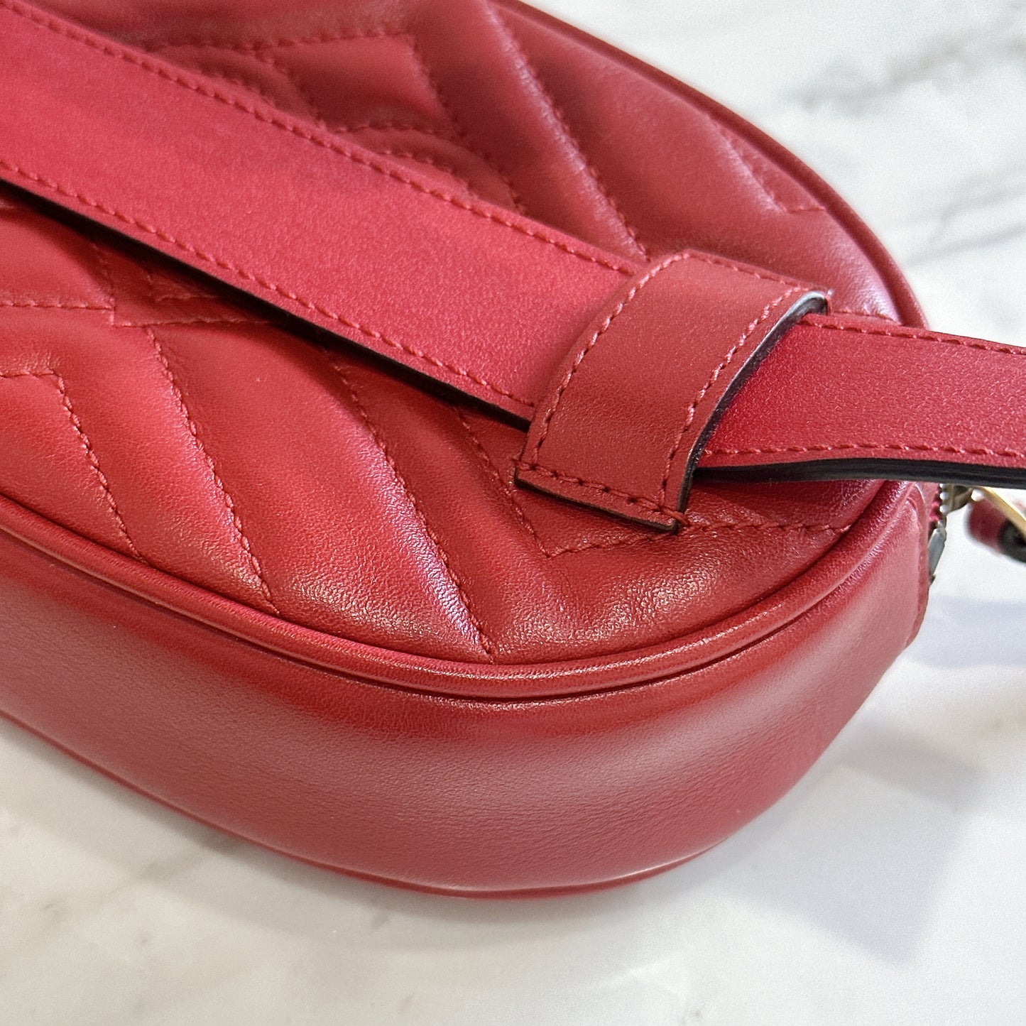Gucci Marmont Belt Bag in Red
