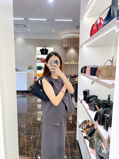 Prada Nylon Hobo Bag in Black