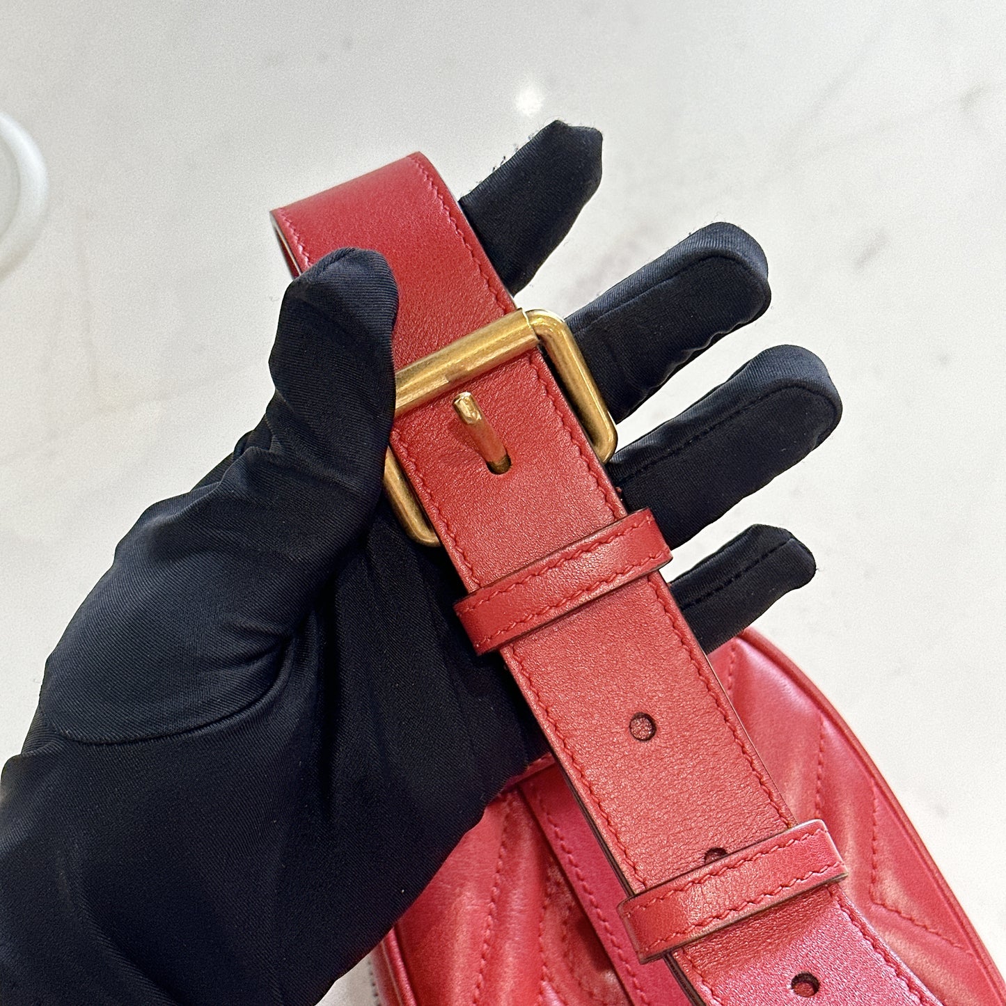 Gucci Marmont Belt Bag in Red