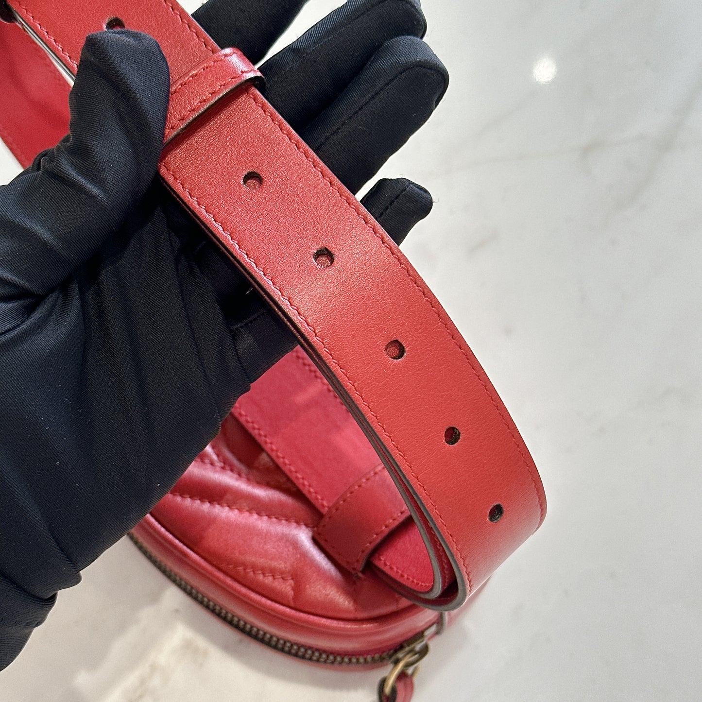 Gucci Marmont Belt Bag in Red