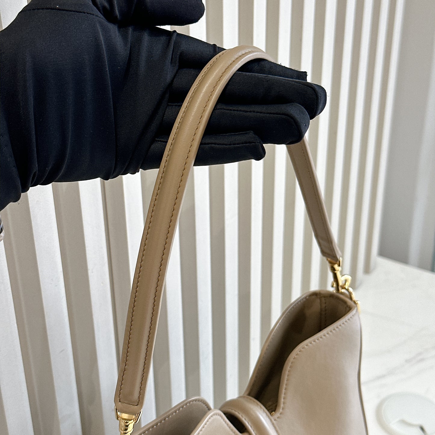 Celine Small Camille 16 Soft Bag in Smooth Calfskin Deep Ivory