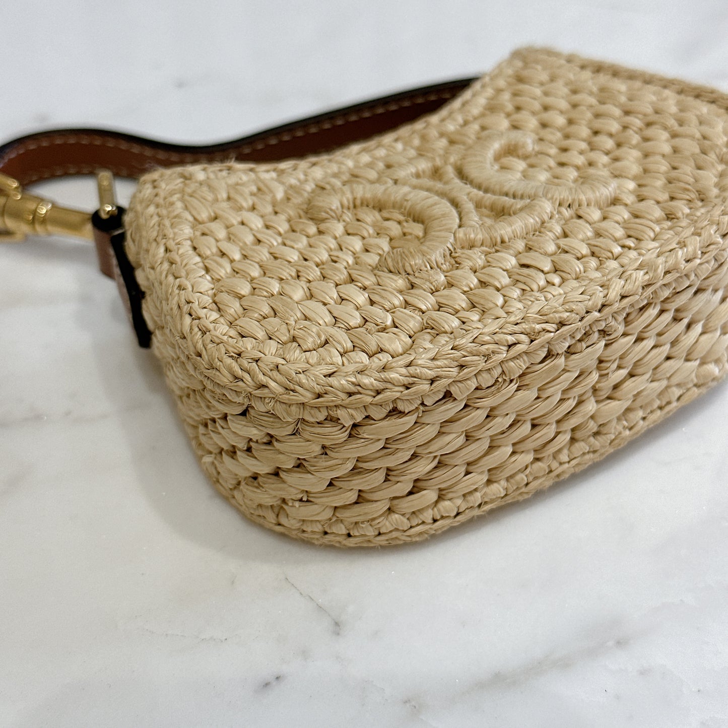 Celine Micro Tilly in Raffia