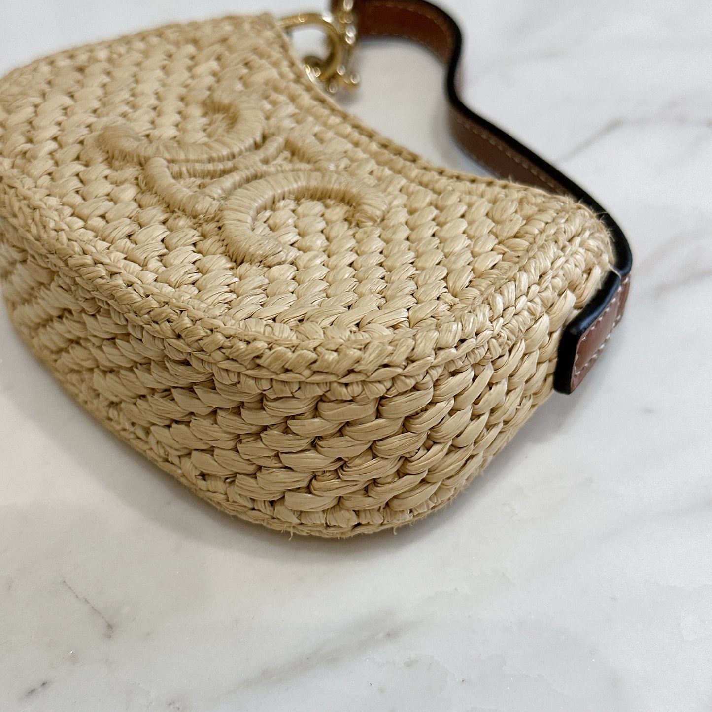 Celine Micro Tilly in Raffia