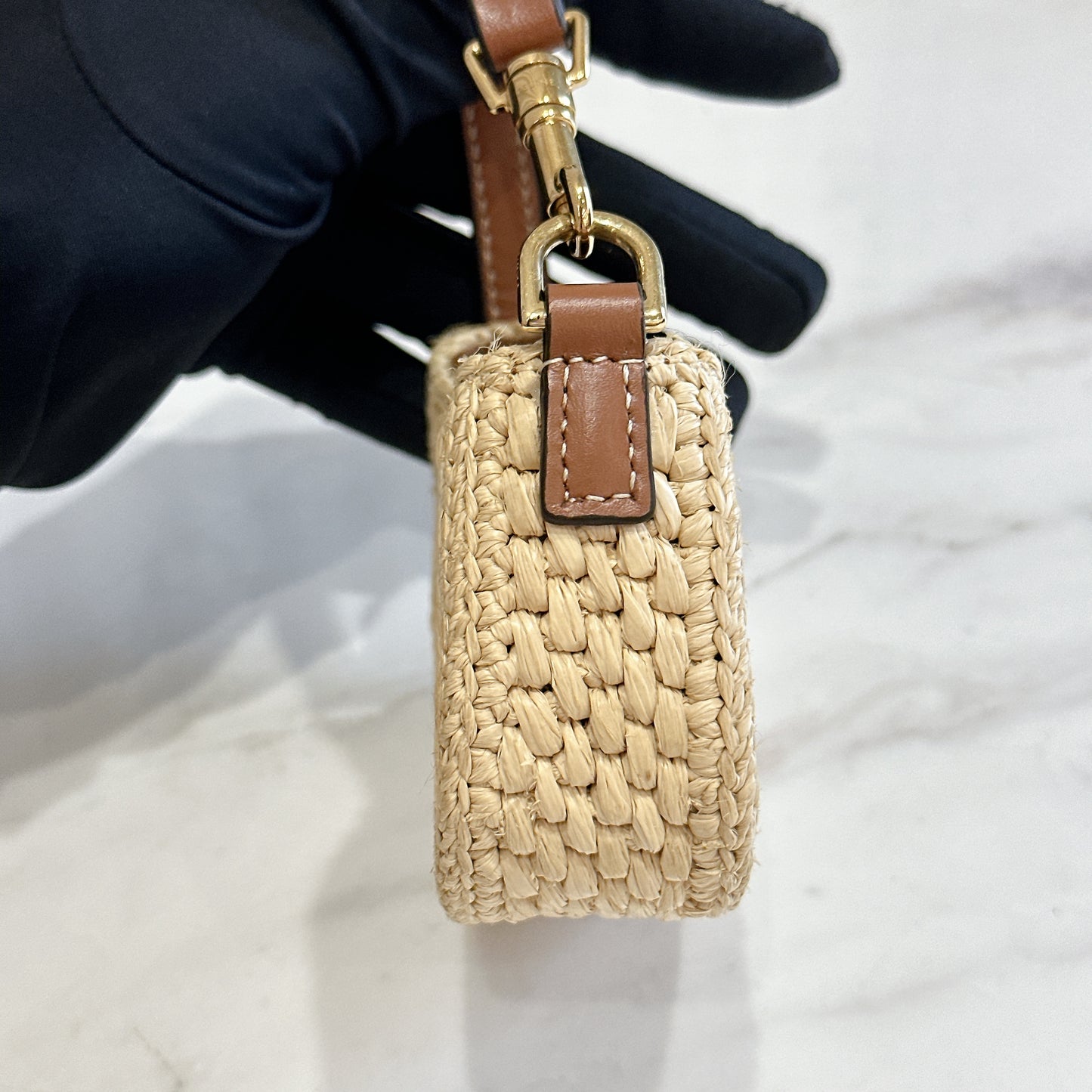 Celine Micro Tilly in Raffia