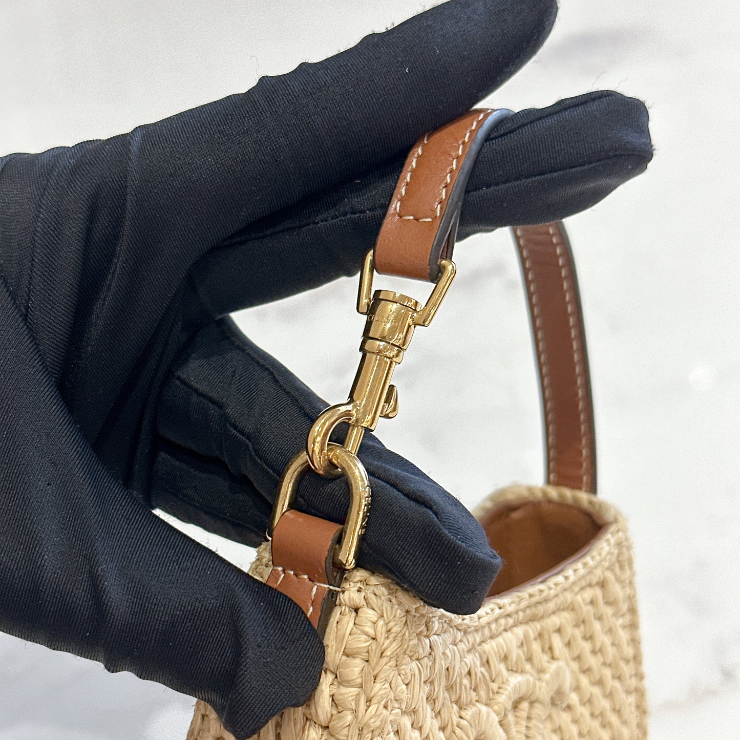 Celine Micro Tilly in Raffia