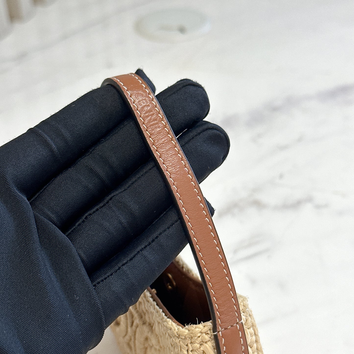 Celine Micro Tilly in Raffia