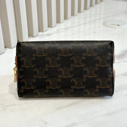 Celine Small Cosmetic Pouch in Tan