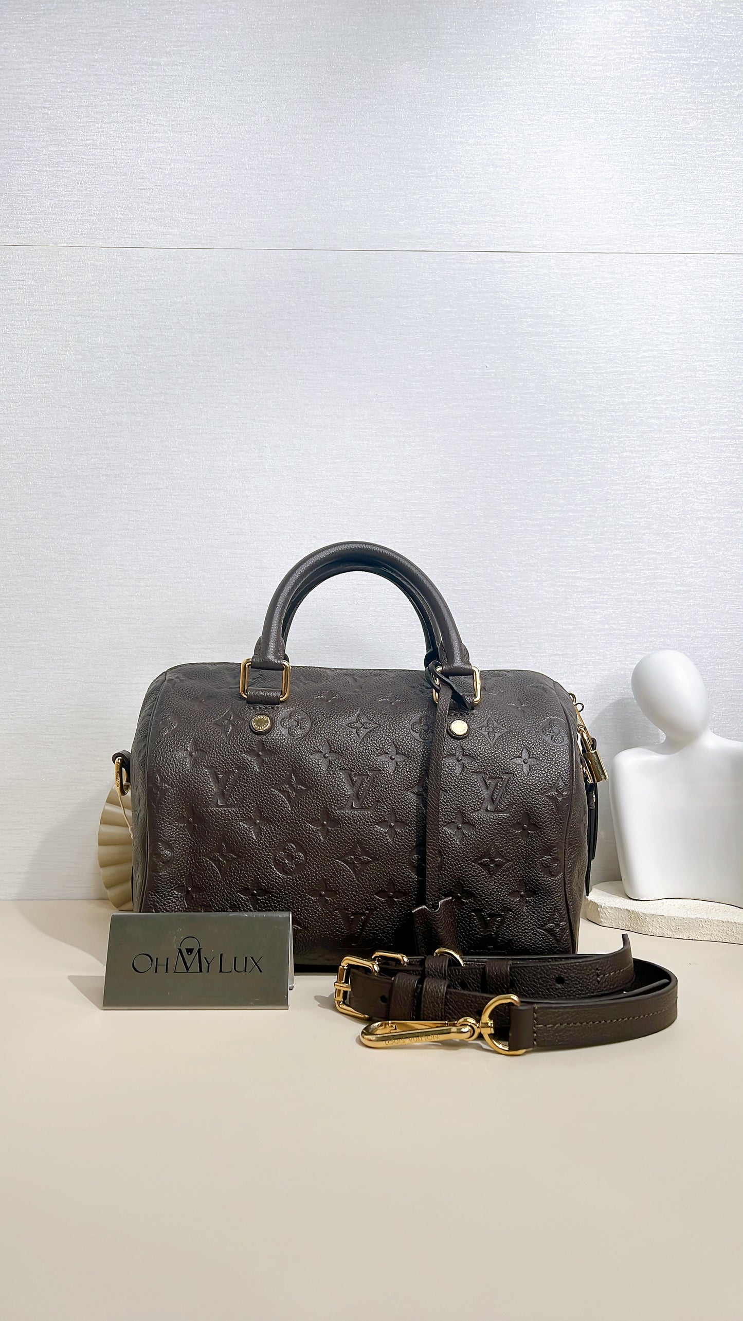 LV Speedy 25 Bandouliere in Brown Empreinte Leather