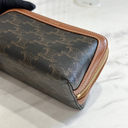 Celine Small Cosmetic Pouch in Tan