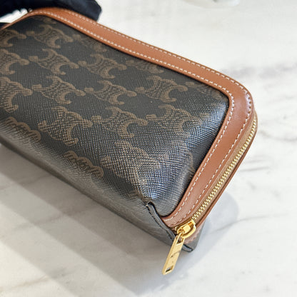 Celine Small Cosmetic Pouch in Tan