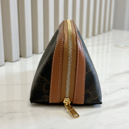 Celine Small Cosmetic Pouch in Tan