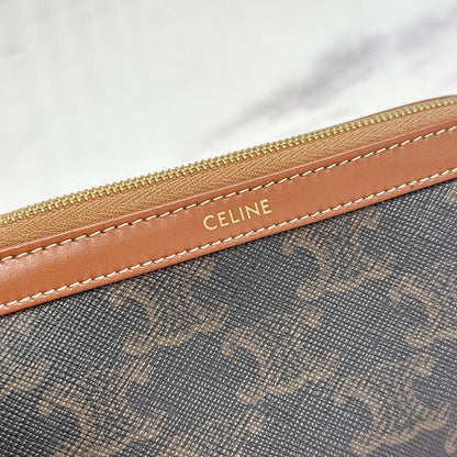 Celine Small Cosmetic Pouch in Tan