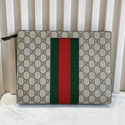 Gucci GG Supreme Web Clutch