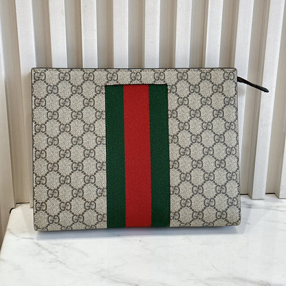 Gucci GG Supreme Web Clutch