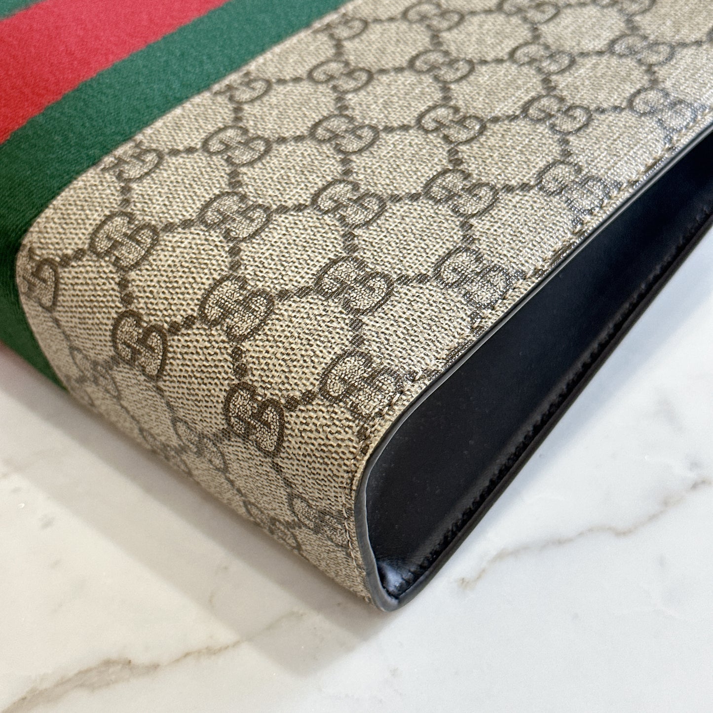 Gucci GG Supreme Web Clutch