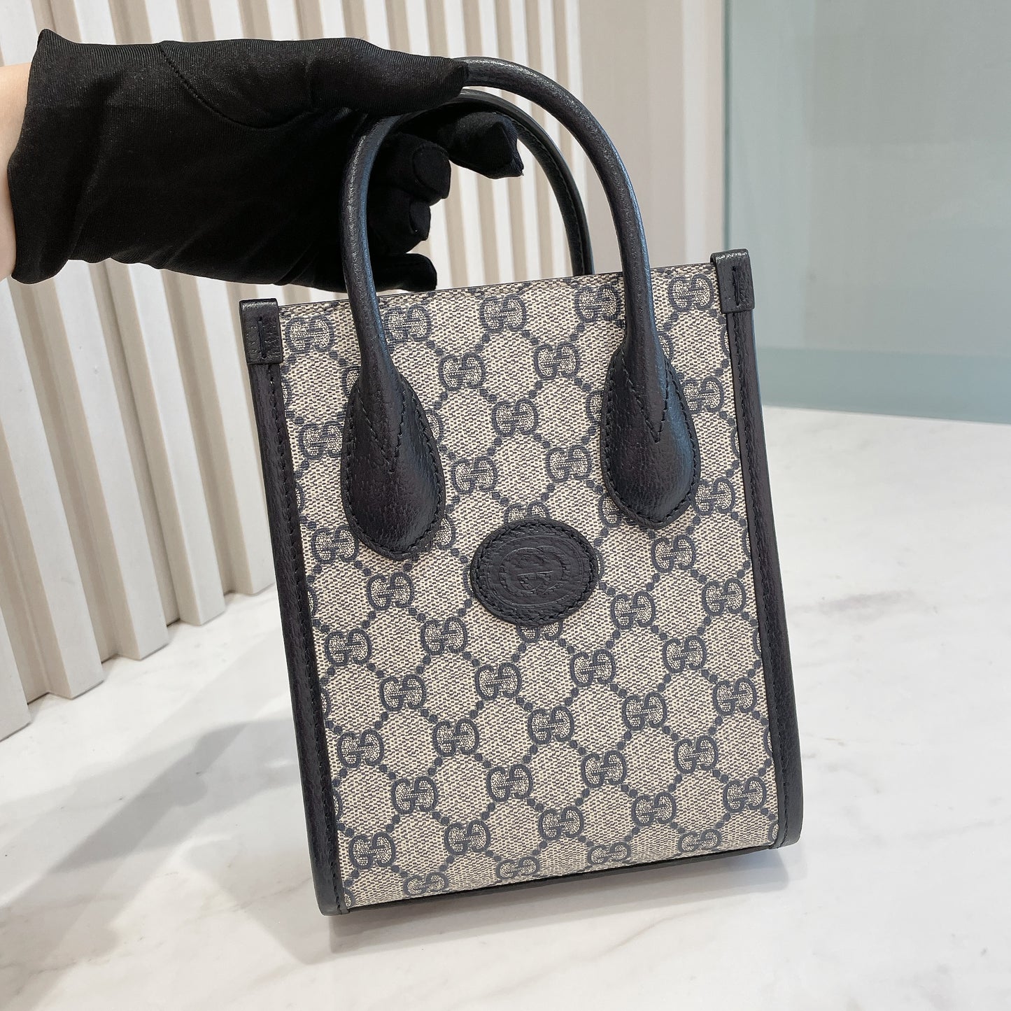 Gucci Mini Tote with Interlocking G In Blue