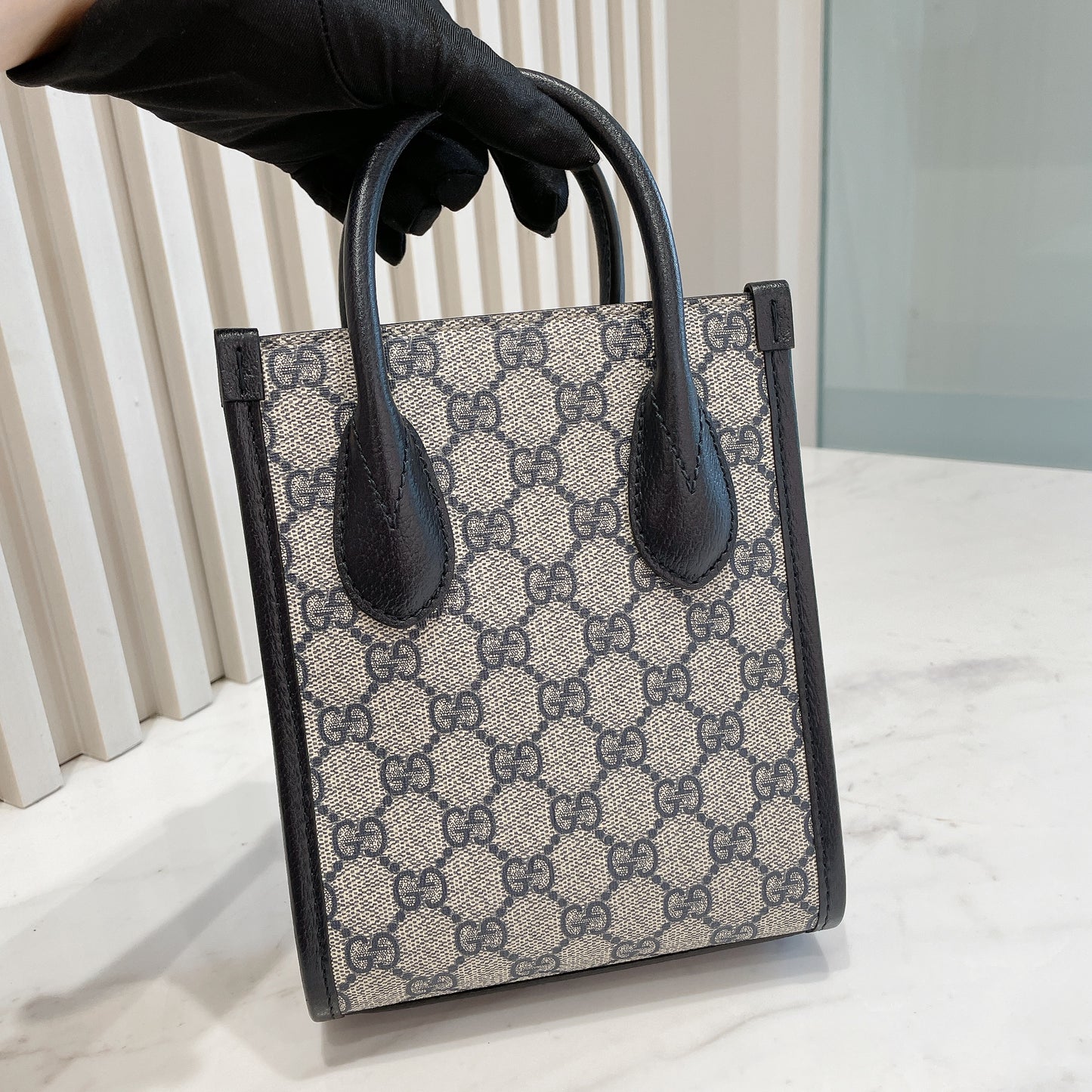 Gucci Mini Tote with Interlocking G In Blue