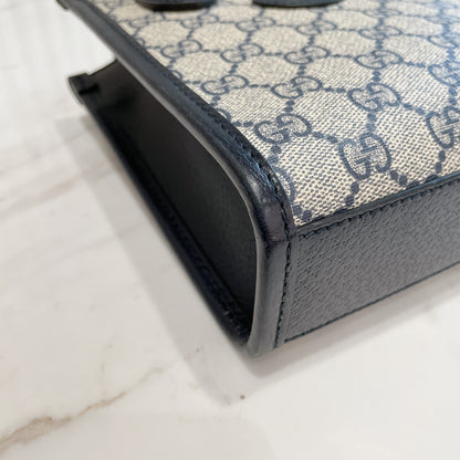 Gucci Mini Tote with Interlocking G In Blue