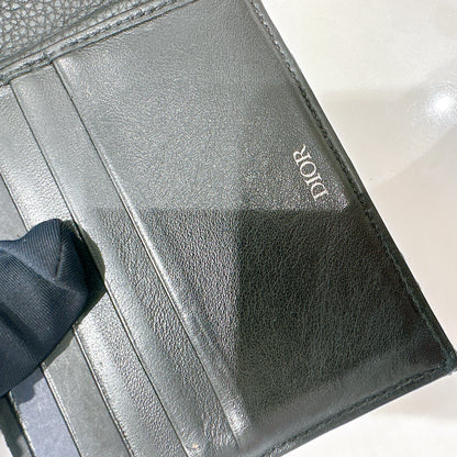 Dior Saddle Bi-Fold Wallet in Blue Dior Oblique