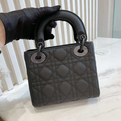 Lady Dior Mini in Black Ultramatte